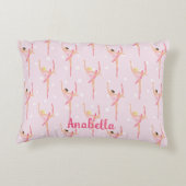 Ballerina Polka Dot Pattern Design Accent Kussen (Achterkant)