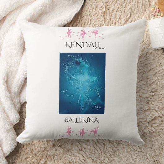 Ballerina polyester gooit kussen met een aangepast (Deken)