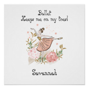 Ballerina poster, Dance class poster