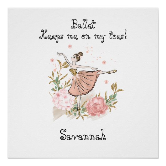Ballerina poster, Dance class poster (Voorkant)