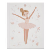 Ballerina Poster voor meisjes Speelkamer of kinder (Voorkant)