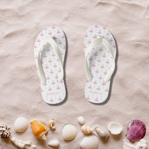 Ballerina princess dancer roze white girl monogram kinder teenslippers