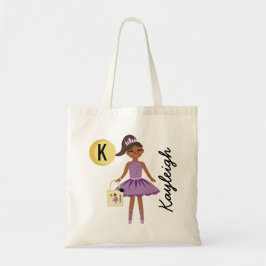 Ballerina Princess Halloween Behandelt Monogram Na Tote Bag