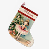 Ballerina Princess Kerstkous Grote Kerstsok (Voorkant (Hangend))