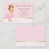 Ballerina Princess Luier Raffle Ticket Informatiekaartje (Voorkant / Achterkant)