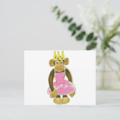 Ballerina Princess Monkey Briefkaart (Staand voorkant)