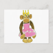 Ballerina Princess Monkey Briefkaart (Voorkant)
