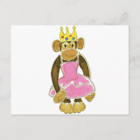 Ballerina Princess Monkey Briefkaart (Voorkant)