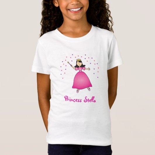 Ballerina Princess Personalized Girls Shirt (Voorkant)