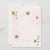 Ballerina Princess Sparkle Verjaardag Uitnodiging (Achterkant)