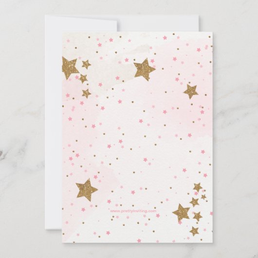 Ballerina Princess Sparkle Verjaardag Uitnodiging (Achterkant)