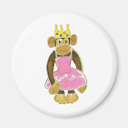 Ballerina Prinses Aap Magneet (Voorkant)