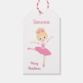 Ballerina-prinses, Kerstboom Cadeaulabel (Voorkant)