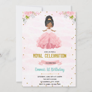 Ballerina prinses verjaardag uitnodiging