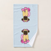 Ballerina Pug Dog Bad Handdoek (Handdoek)
