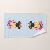 Ballerina Pug Dog Bad Handdoek (Handdoek)