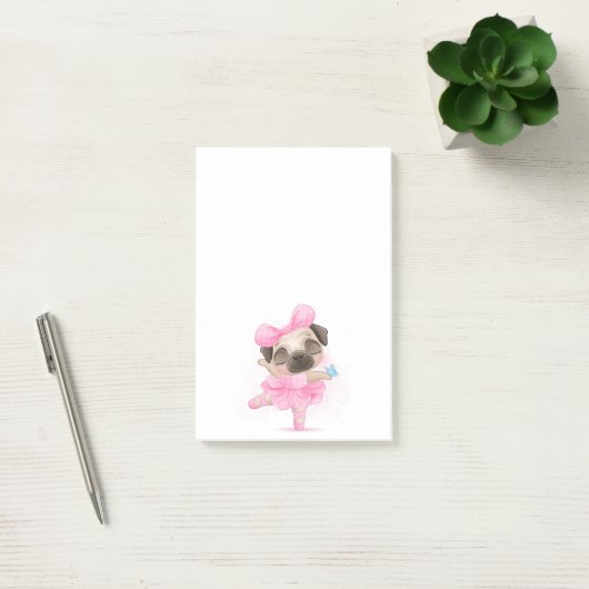 Ballerina Pug Post-it® Notes (Kantoor)