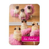 Ballerina Pugs in Tutus Magneet (Verticaal)