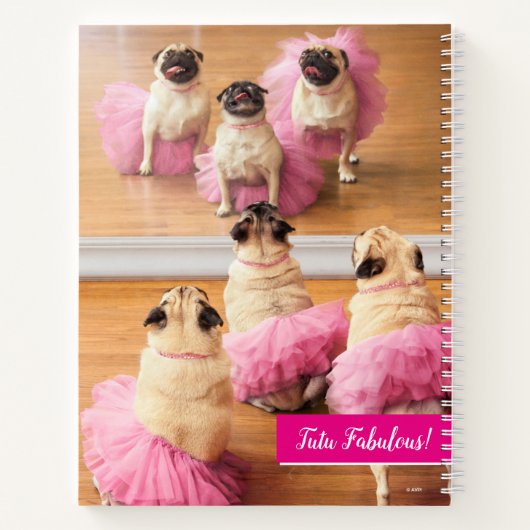 Ballerina Pugs in Tutus Notitieboek (Achterkant)