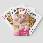 Ballerina Pugs in Tutus Pokerkaarten (Achterkant)