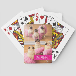 Ballerina Pugs in Tutus Pokerkaarten