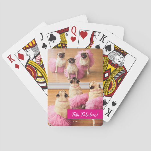 Ballerina Pugs in Tutus Pokerkaarten (Achterkant)