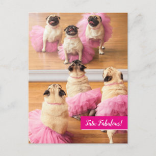 Ballerina Pugs in Tutus Uitnodiging Briefkaart