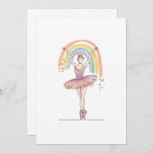 ballerina & rainbow kaart (Voorkant / Achterkant)