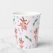 Ballerina rendieren en kerstbogen papieren bekers (Achterkant)