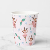 Ballerina rendieren en kerstbogen papieren bekers (Voorkant)