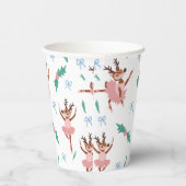 Ballerina rendieren en kerstbogen papieren bekers (Rechts)