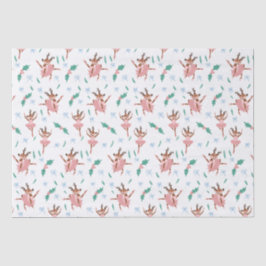 Ballerina rendieren en kerstbogen tissuepapier