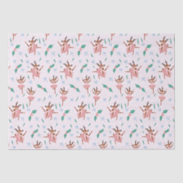 Ballerina rendieren en kerstbogen tissuepapier