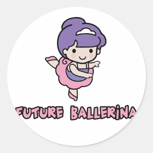 Ballerina Ronde Sticker (Voorkant)