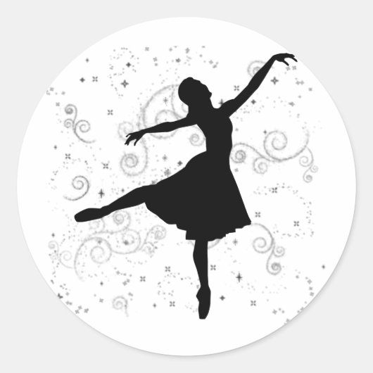 Ballerina Ronde Sticker (Voorkant)