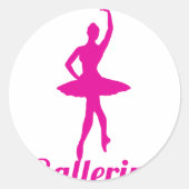 Ballerina Ronde Sticker (Voorkant)