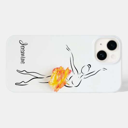 Ballerina Roos Ballet Dancer Persoonlijke naam Case-Mate iPhone Case (Achterkant (horizontaal))