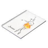 Ballerina Roos Ballet Dancer Persoonlijke naam Notitieboek (Linkerzijde)