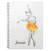 Ballerina Roos Ballet Dancer Persoonlijke naam Notitieboek (Voorkant)