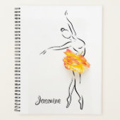 Ballerina Roos Ballet Dancer Persoonlijke naam Planner (Voorkant)