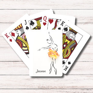 Ballerina Roos Ballet Dancer Persoonlijke naam Pokerkaarten