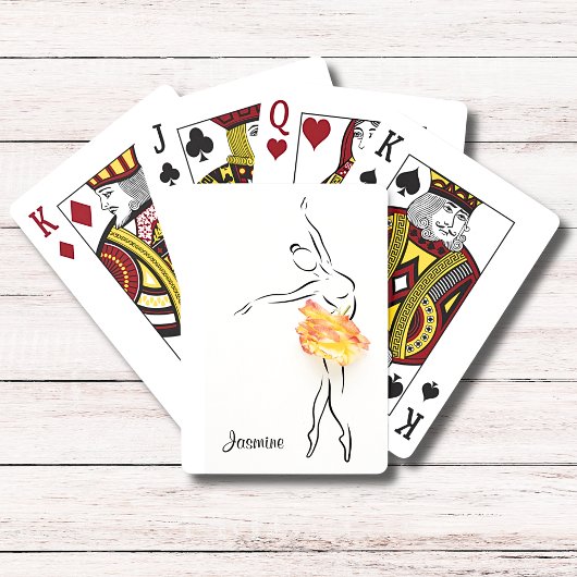 Ballerina Roos Ballet Dancer Persoonlijke naam Pokerkaarten