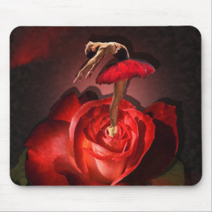 Ballerina Roos - Mousepad Muismat