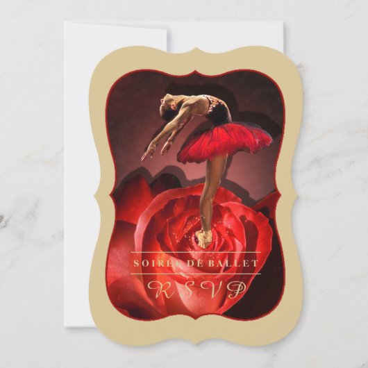 Ballerina Roos - RSVP-kaart Kaart (Voorkant)