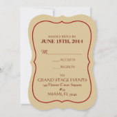 Ballerina Roos - RSVP-kaart Kaart (Achterkant)