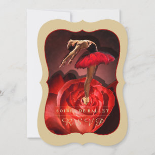 Ballerina Roos - RSVP-kaart Kaart