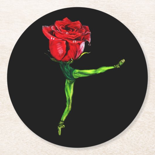 Ballerina Rose Papieren Onderzetters (Voorkant)