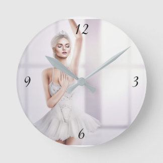 Ballerina Round Medium-Sized Wall Clock Ronde Klok