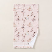 Ballerina Roze Balletschoenen Gepersonaliseerde na Bad Handdoek (Handdoek)