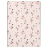 Ballerina Roze Balletschoenen Gepersonaliseerde na Klembord (Achterkant)